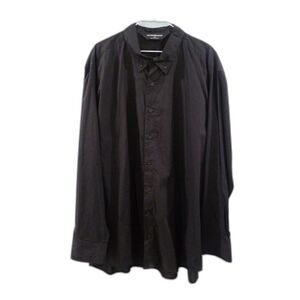 Norma Kamali Light Weight Cotton Button Down Shirt - Black XL